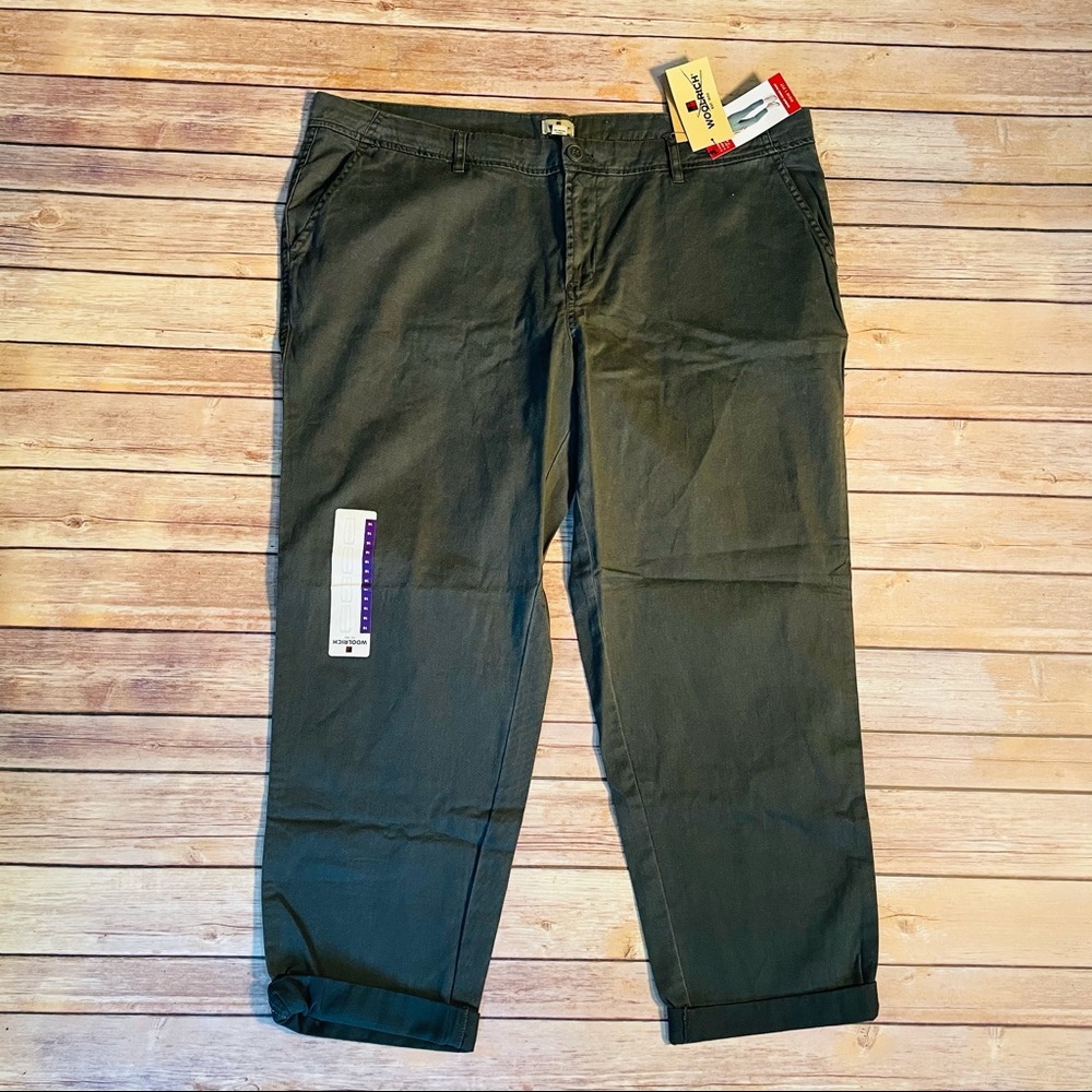 NWT Woolrich Sunday Chino Pant Gray Dark Coal Size 16